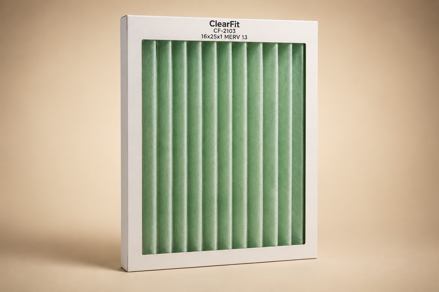 ClearFit CF-2103 16x25x1 MERV 13 replacement filter 1-pack product photo